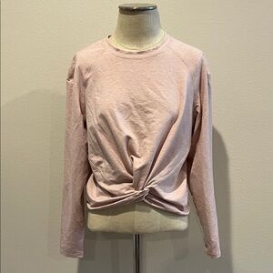 Lululemon Athletica Blush Long Sleeve Twist Top